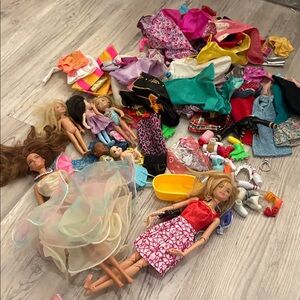 Barbie Doll Lot Doll Mixed Clothes Accessories